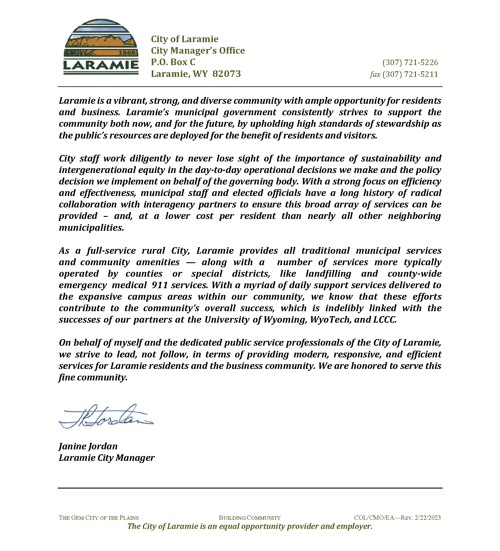 CMO Community Message23 - Letterhead