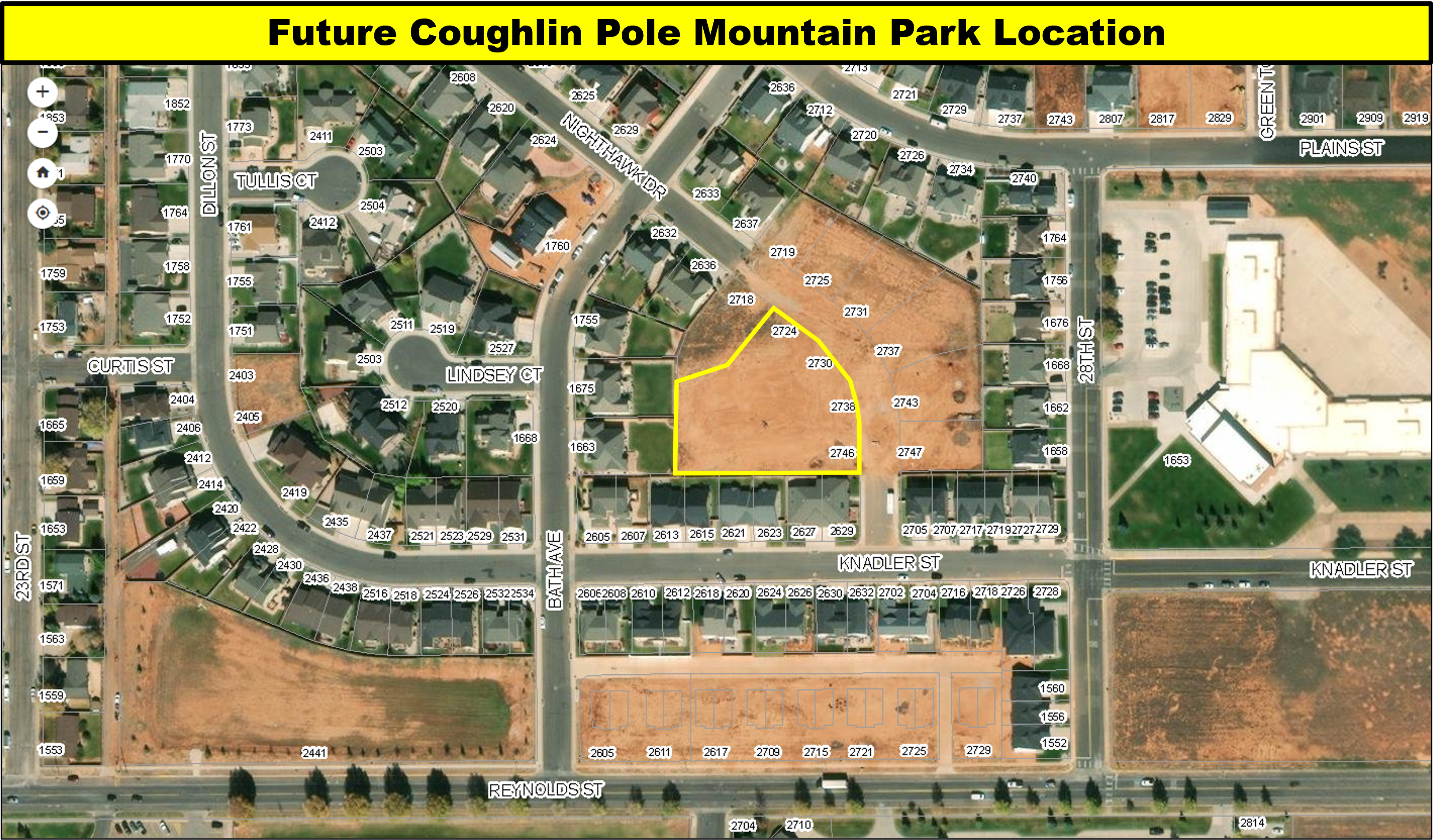 Coughlin Mountain Park areal map