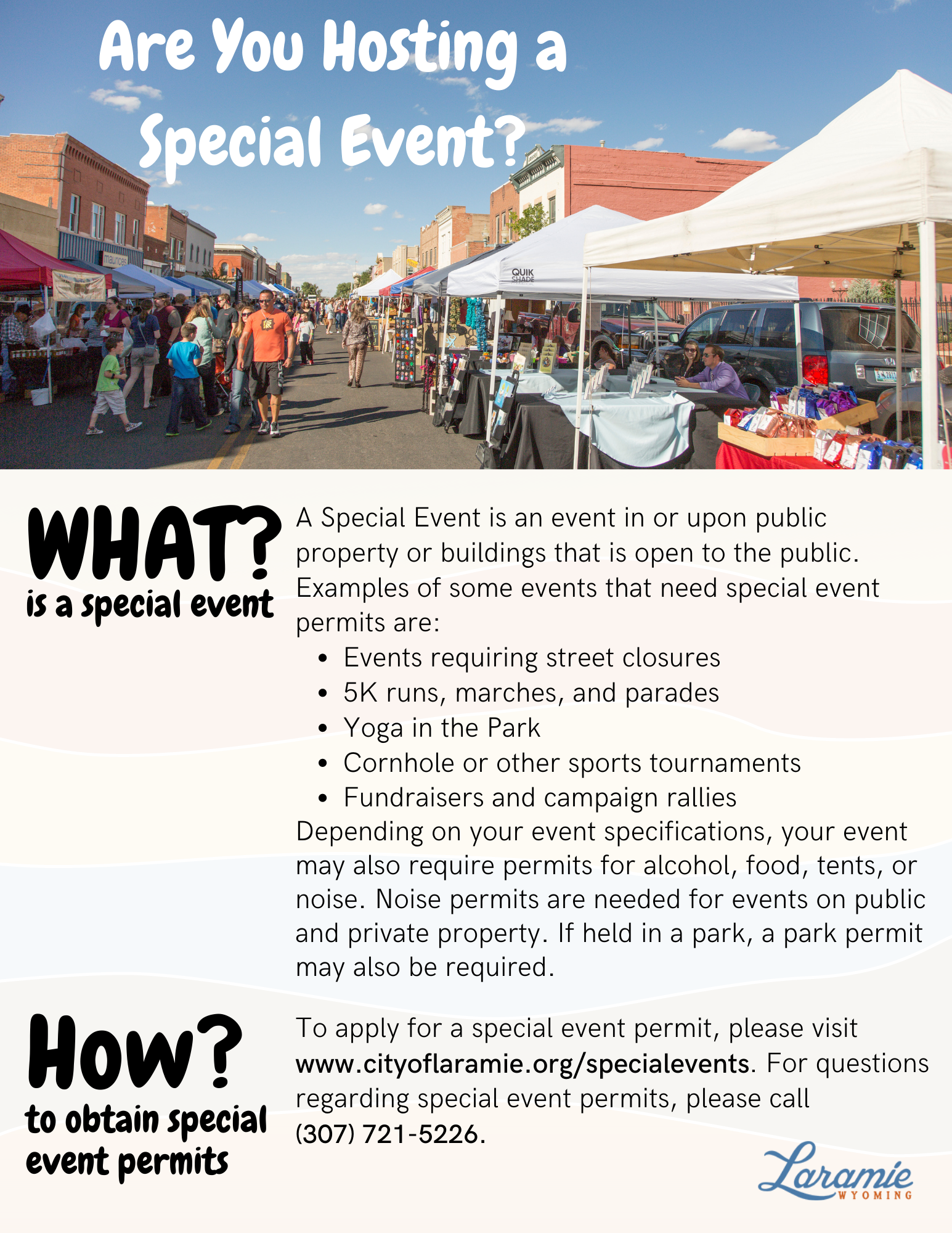 Hosting a Special Event flyer