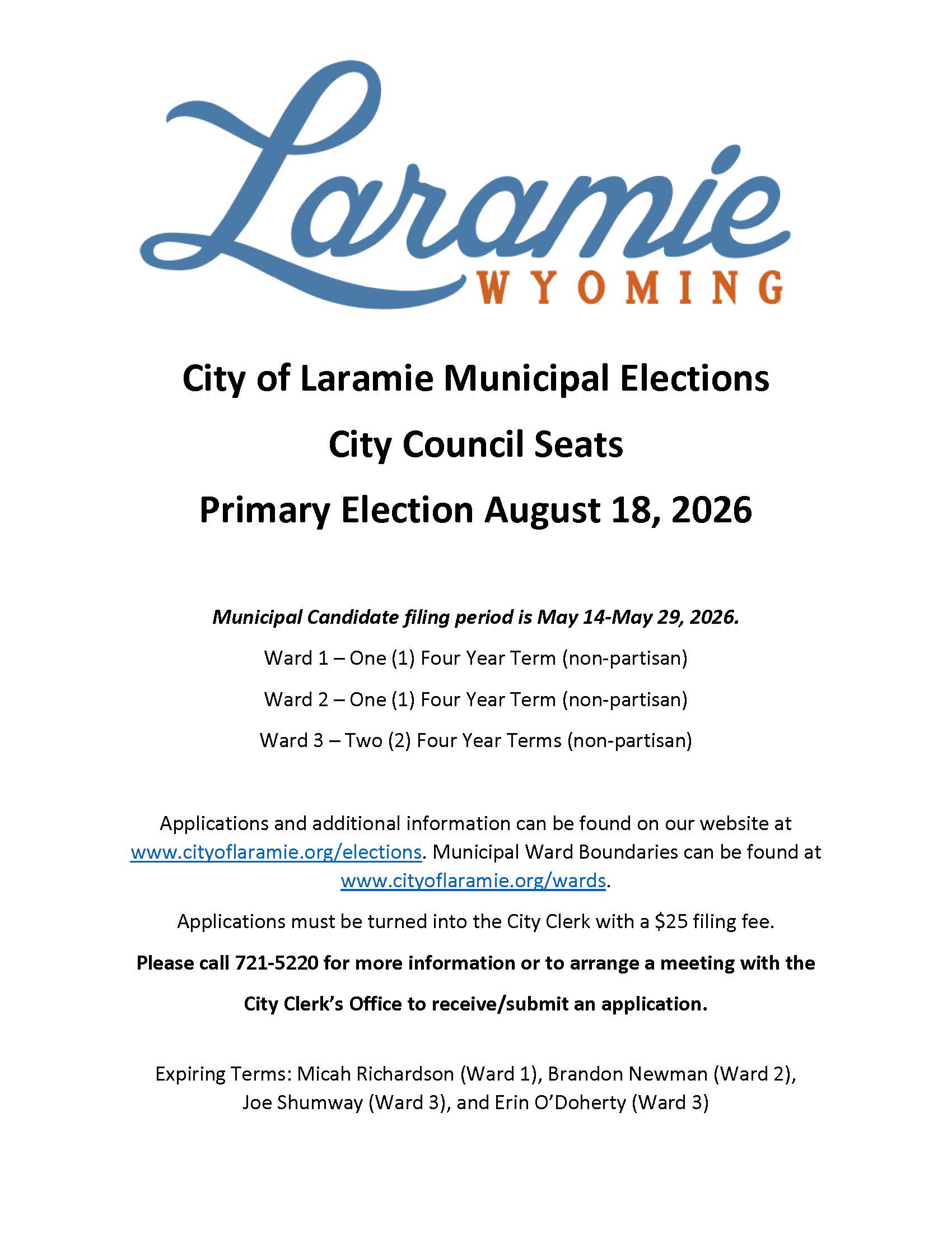 Notice City Council 2026 Primary Election