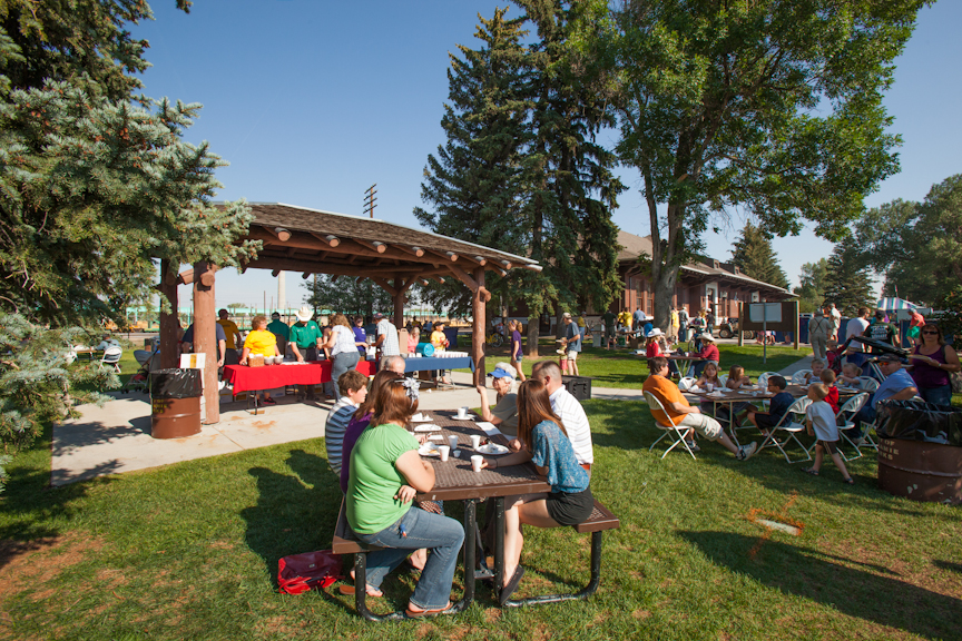 people at event in park